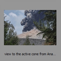 view to the active cone from Anak's forest